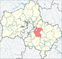 Location of Ramenskoye Region (Moscow Oblast)